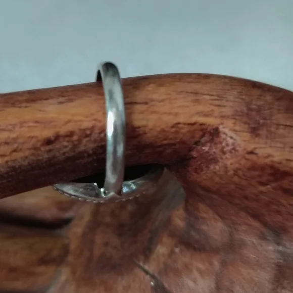 Vintage Black Wedgewood Goddess Sterling Ring Made In England Size 5.5 - Picture 6 of 10